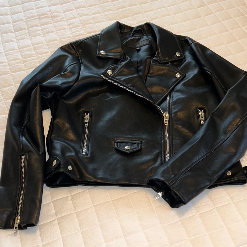 Blank NYC Women's Black Faux Leather Jacket